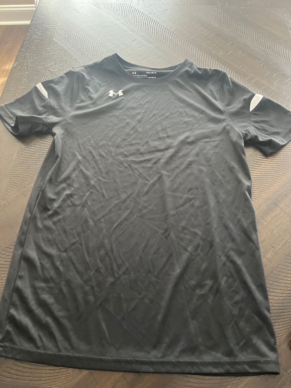 Under Armour Black Long-Sleeve Performance Tee with White Logo Accents